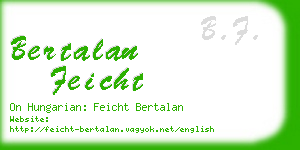 bertalan feicht business card